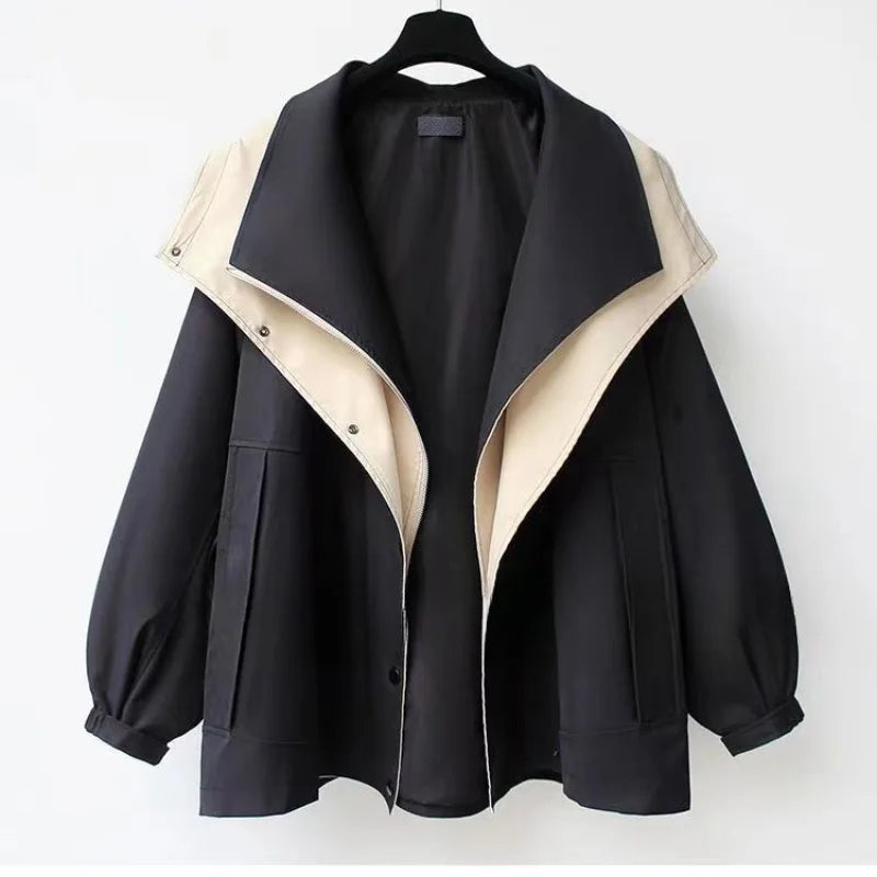 Xandra | Trendy Hooded Windbreaker Coat