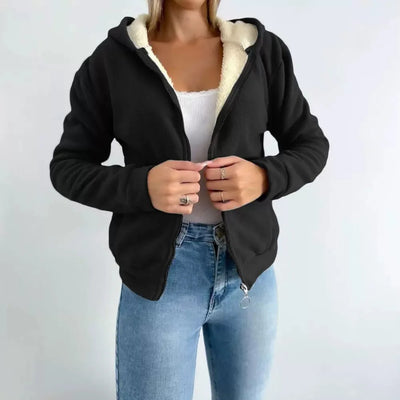 Talia | Thermal Lined Zip-Up Hooded Cardigan
