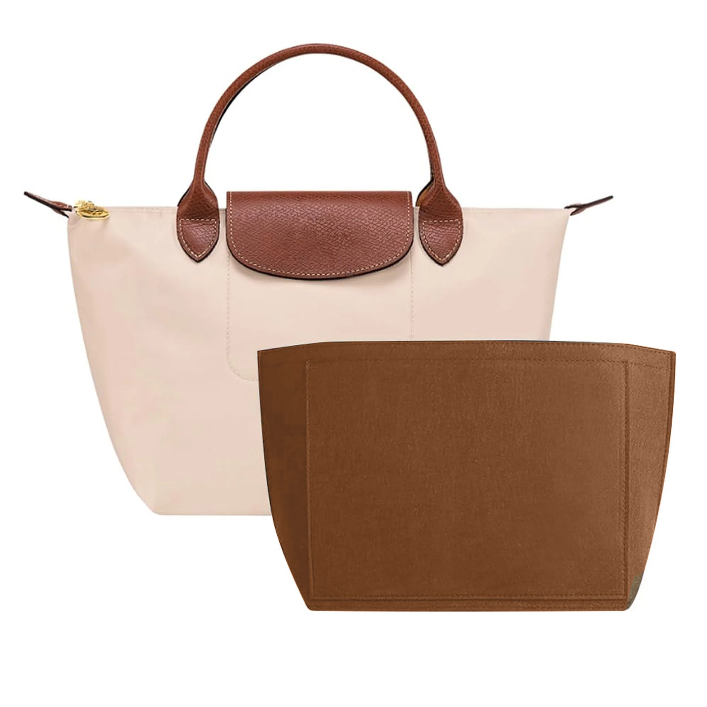 Rose | Felt insert organiser for Longchamp handbags