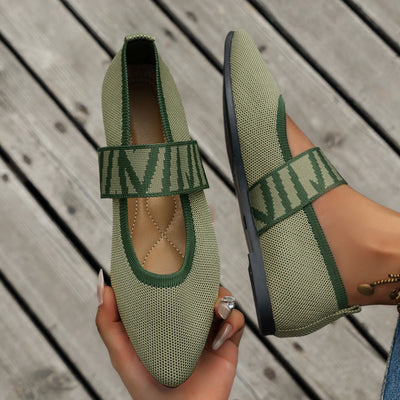 Mira | Colourblock Knit Ballet Flats