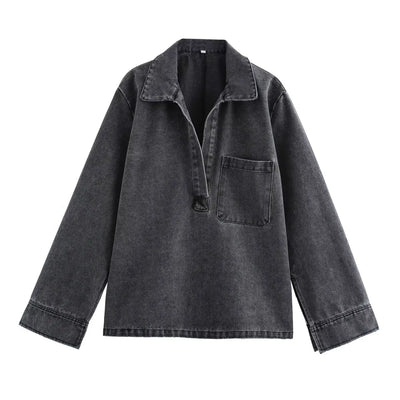 Gisèle | Chic Denim Two-Piece Set with High-Waisted Jeans