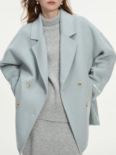 Fiona | Elegant Wool Blend Short Coat