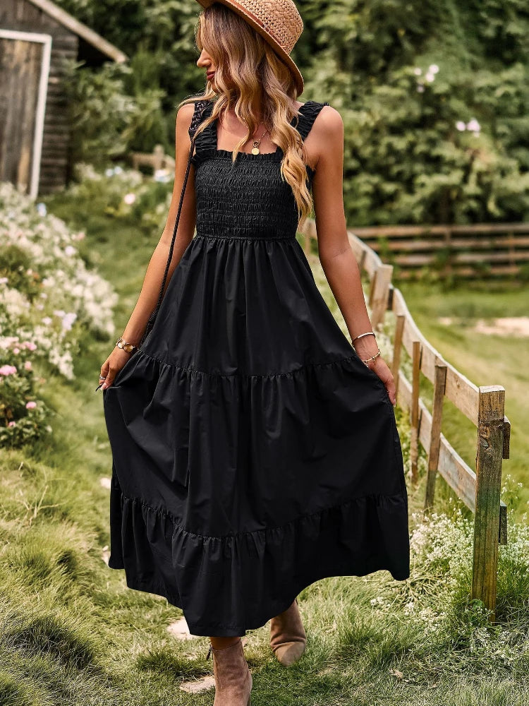 Raven™ - Sleeveless Halter Maxi Dress