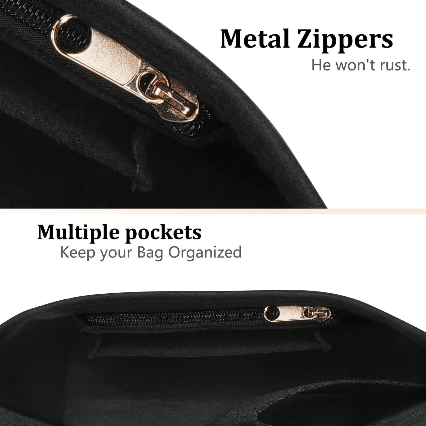 Rose | Felt insert organiser for Longchamp handbags