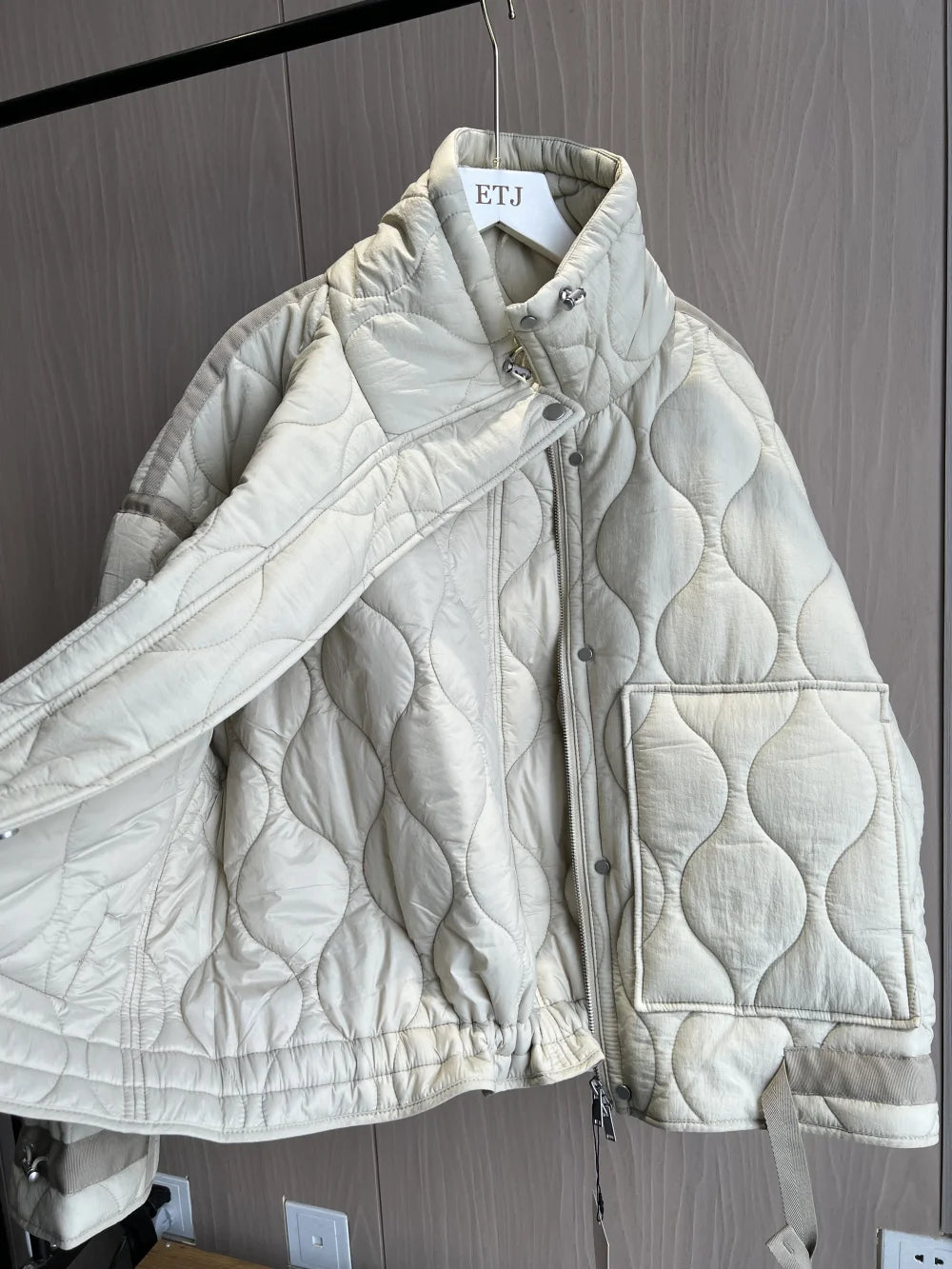 Kara | Quilted Cotton Jacket with Tie Waist