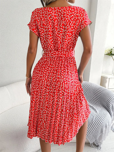 Floral Pleated Maxi Dress - Chic Spring & Summer Fashion