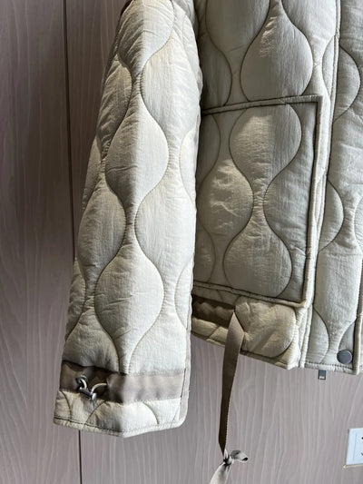 Kara | Quilted Cotton Jacket with Tie Waist