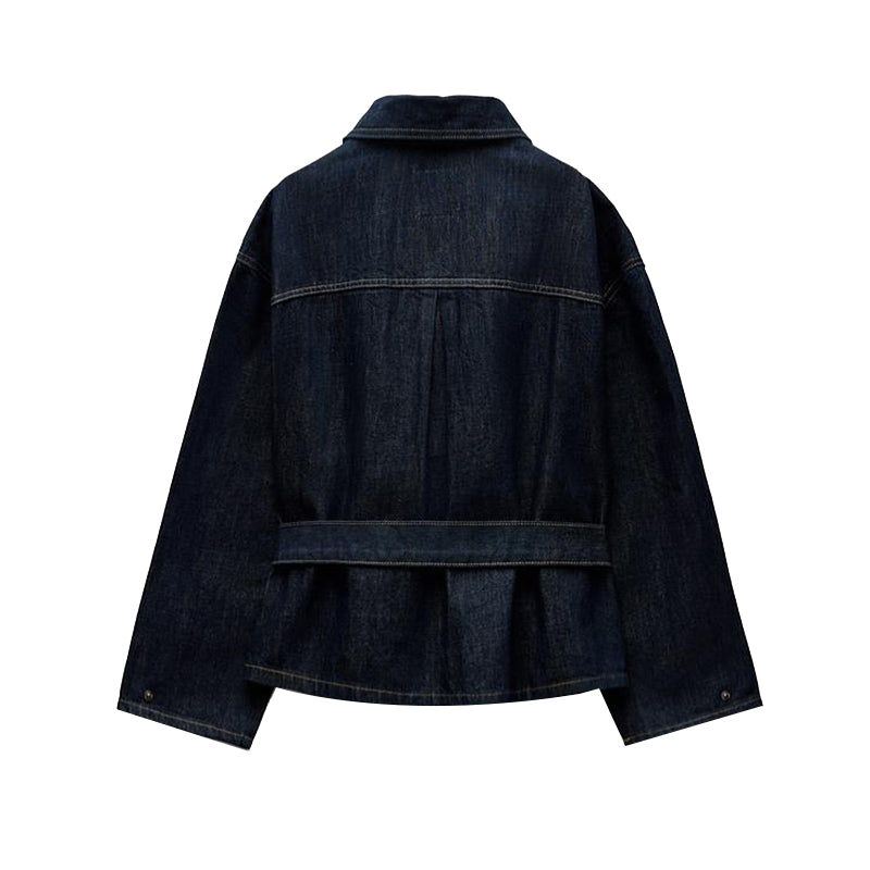 Faye | Vintage spliced denim set