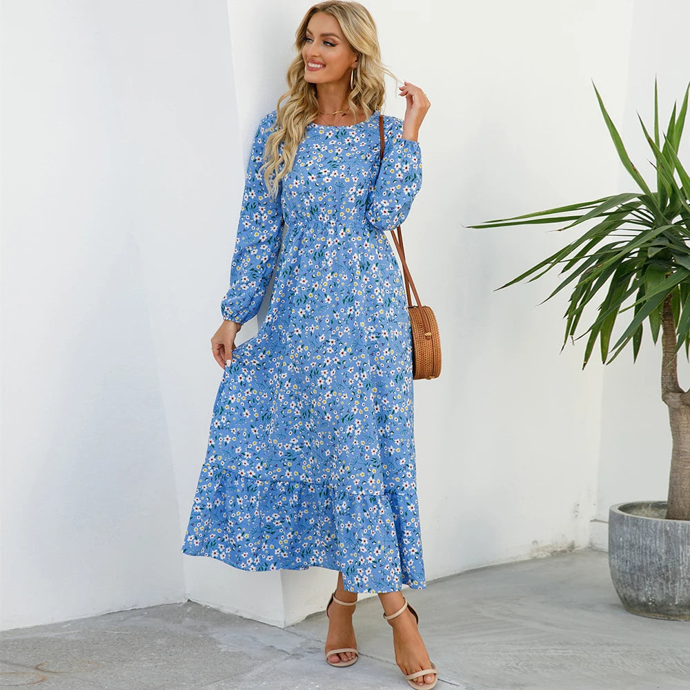 Mira™ | Bohemian Chiffon Maxi Dress