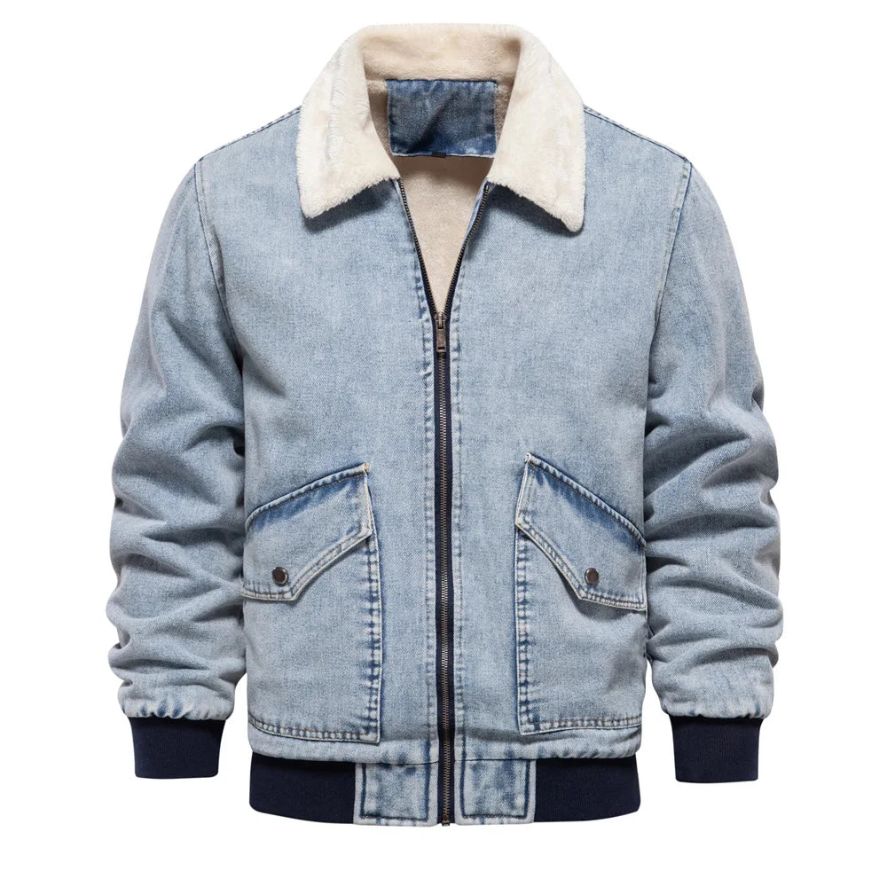 Yanis | Men’s Fleece-Lined Windproof Denim Jacket