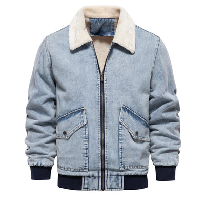 Yanis | Men’s Fleece-Lined Windproof Denim Jacket