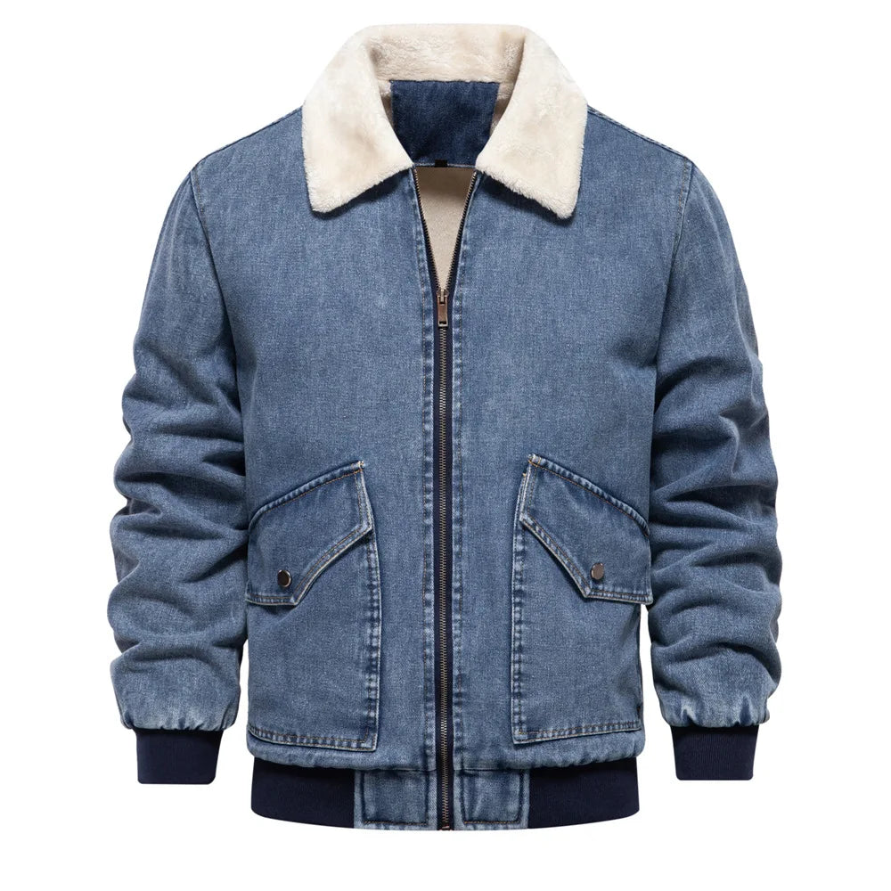 Yanis | Men’s Fleece-Lined Windproof Denim Jacket