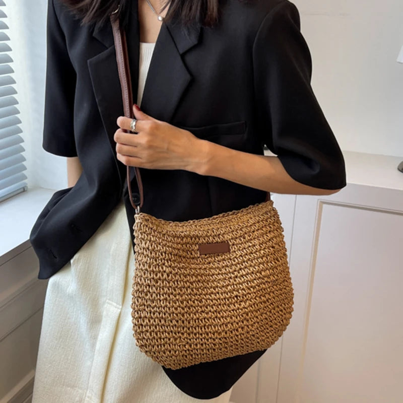 Sophie™ | Stylish Straw Shoulder Bag for Women