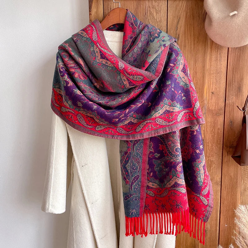 Ingrid | Luxe Cashmere Jacquard Scarf