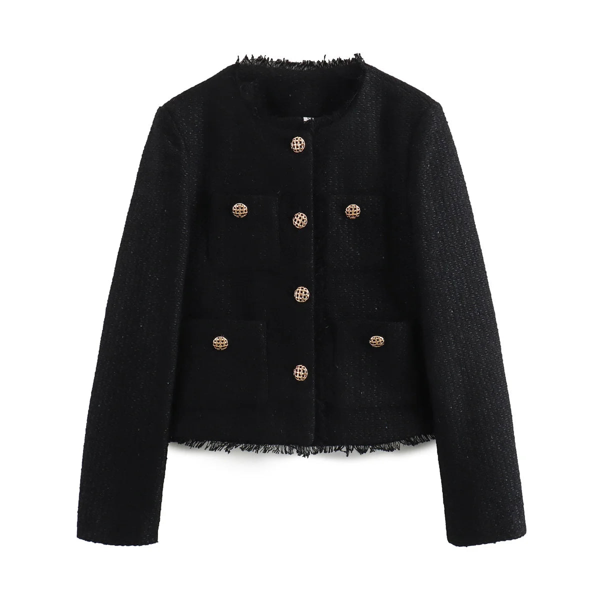 Naomi | Chic Tweed Buttoned Jacket