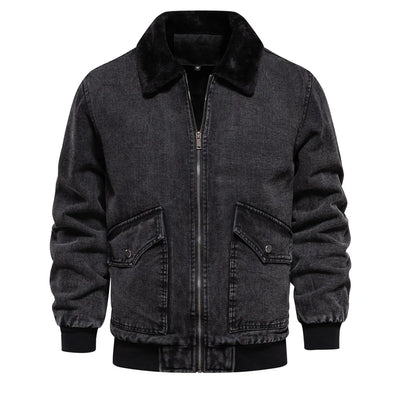 Yanis | Men’s Fleece-Lined Windproof Denim Jacket