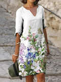 Women's Vintage Printed Summer Dress – Lightweight Mini