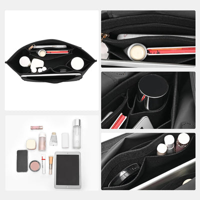 Rose | Felt insert organiser for Longchamp handbags