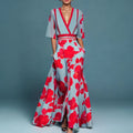 Women's Floral Print Wrap Dress: Lightweight