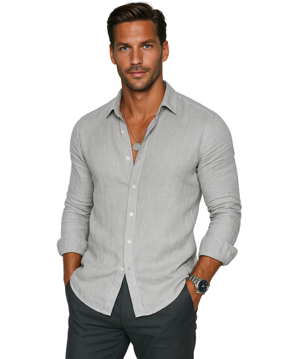Edward™ | Cotton Linen Beach Shirt