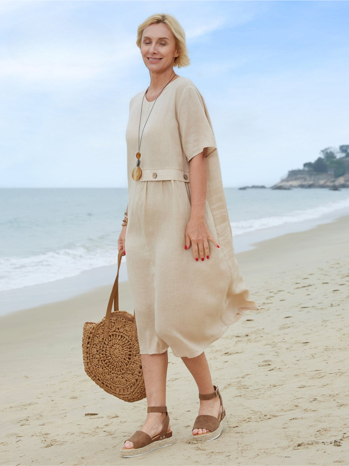 Linen™ | Women's Linen Pocket Dress