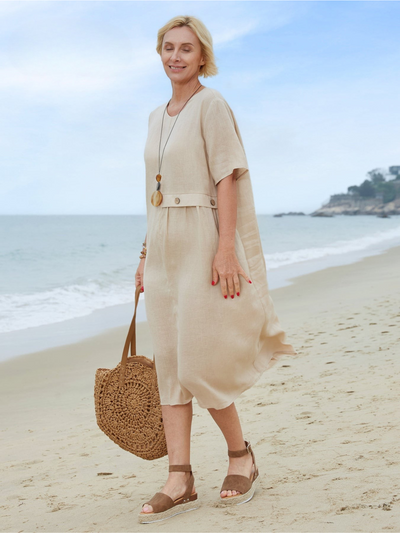 Linen™ | Women's Linen Pocket Dress