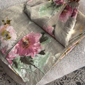 Women's Vintage Floral Print Linen Pants – Cotton Blend
