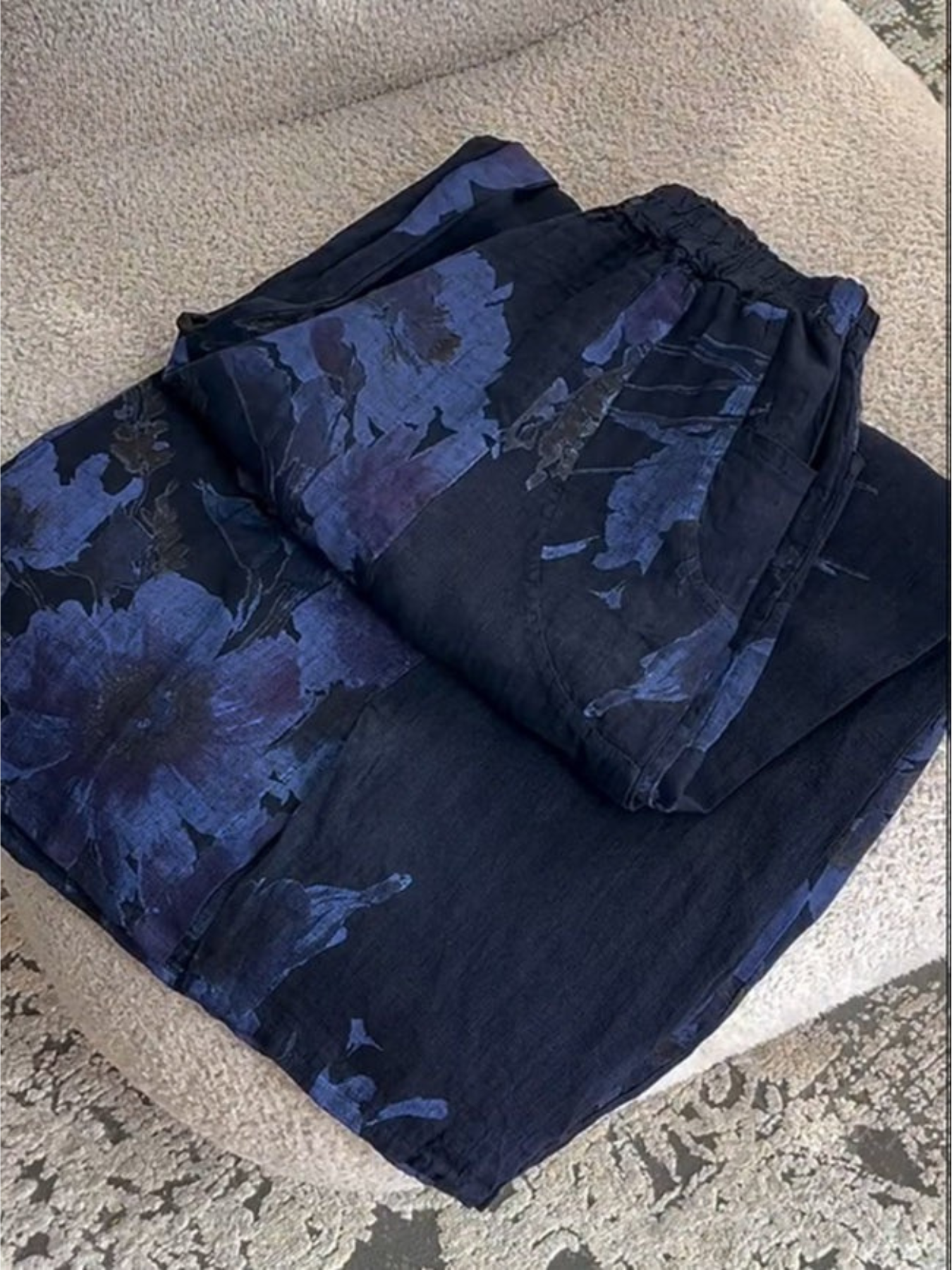 Women's™ | Vintage Floral Print Casual Cotton and Linen Pants