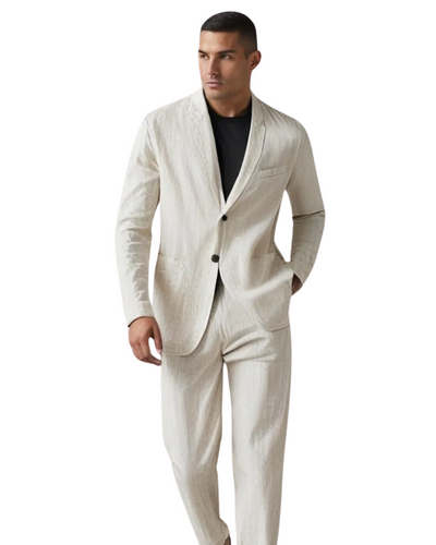 Michael™ | Cotton-Linen Blazer and Pants Set