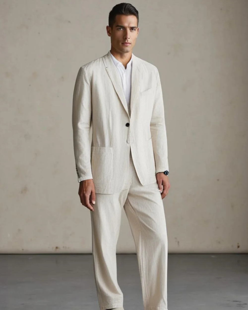Michael™ | Cotton-Linen Blazer and Pants Set