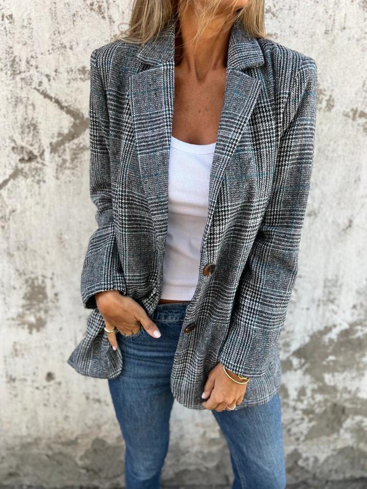Orla | Casual Checked Blazer with Lapels