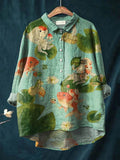 Women's Artistic Fish Print Shirt – Colorful Design