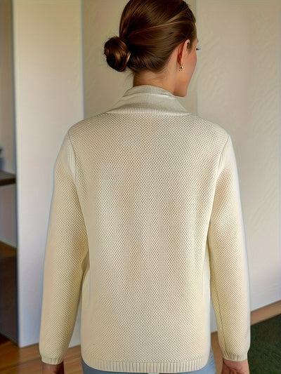 Zane | Buttoned High-Neck Cardigan