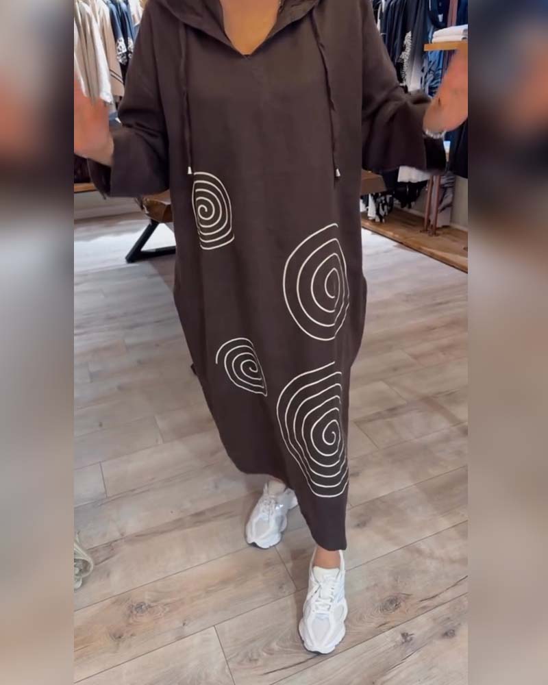 Dress™ | with hood, long sleeves, wide