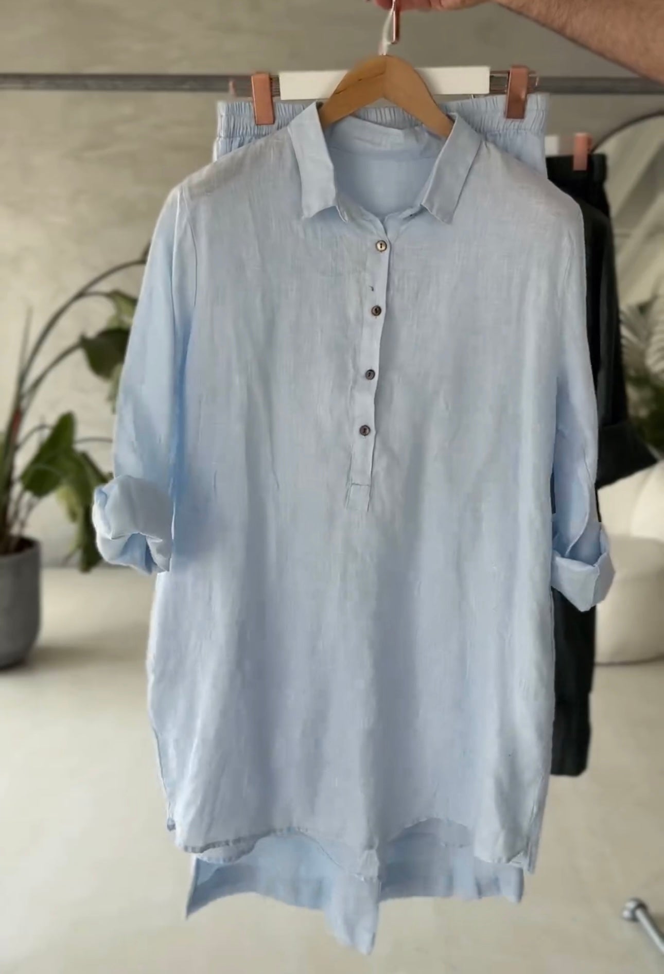 India | Cotton two-piece set with shirt and relaxed pants