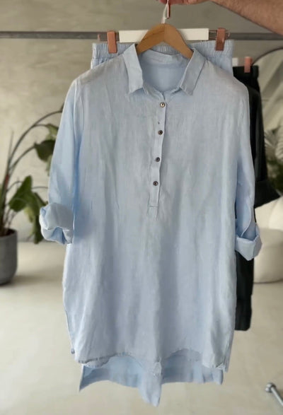 India | Cotton two-piece set with shirt and relaxed pants