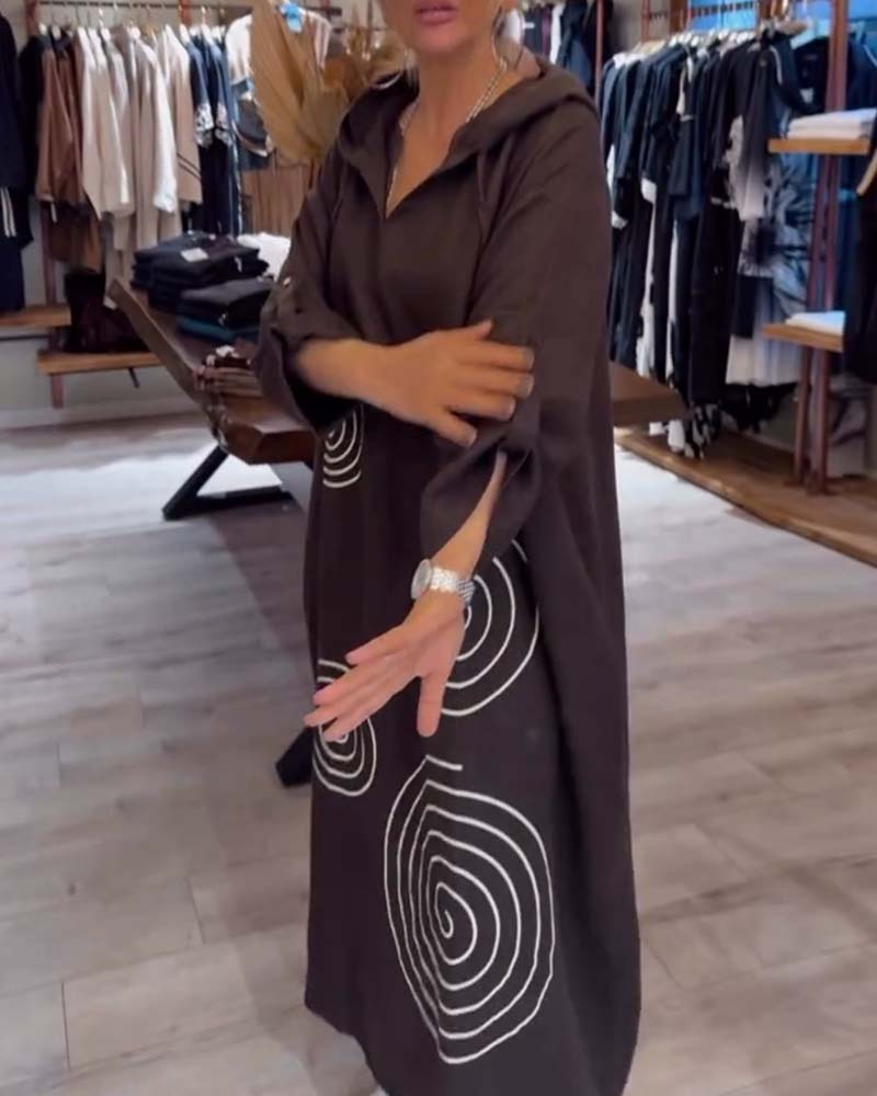 Dress™ | with hood, long sleeves, wide