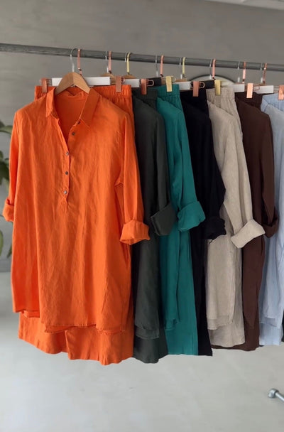 India | Cotton two-piece set with shirt and relaxed pants