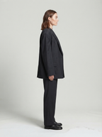 Double-Breasted Blazer and Straight Trouser Set - side view