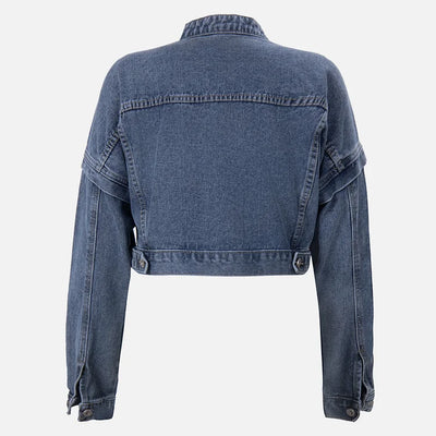 Belinda™ | Chic Denim Zipper Jumpsuit with Matching Jacket Set