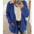 Women's Plus Size Velvet Cardigan Jacket – Short Winter