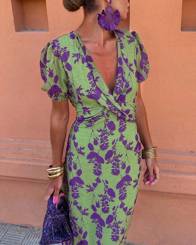 Angelina™ | Women  Stunning V-Neck Midi Dress