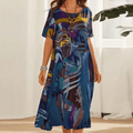 Women's Floral Midi Dress – Breathable Summer Comfort