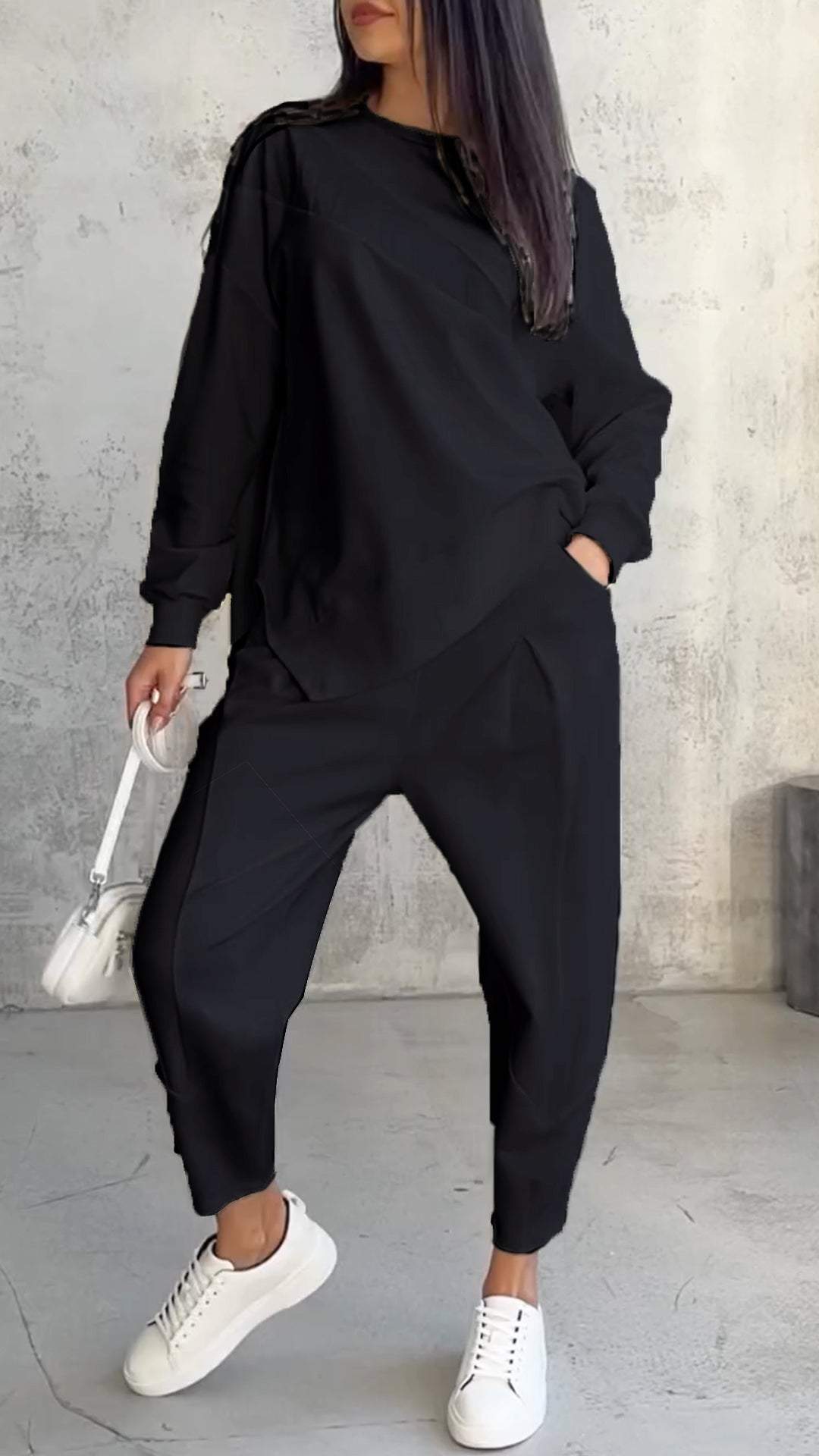 Imogen™ | Casual round Neck Long Sleeve with Pants Set