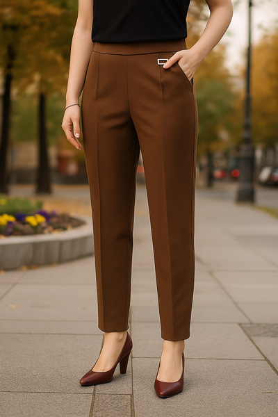 Colleen™ | Relaxed Fit Wrinkle-Free Cotton Pants