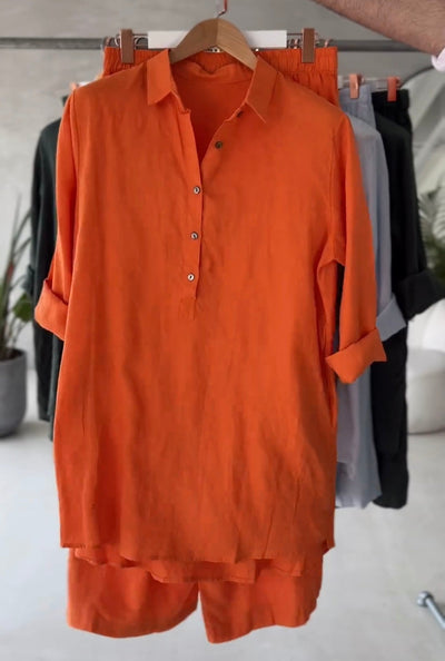 India | Cotton two-piece set with shirt and relaxed pants