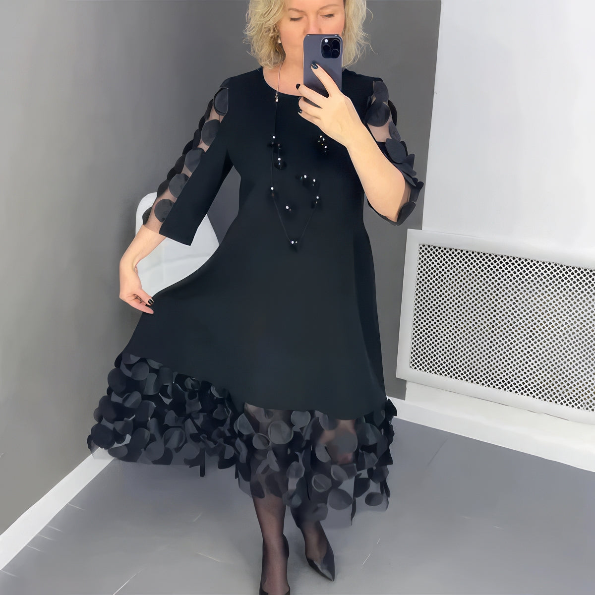 Evelyn | Oversized Maxi Dress with Embellishments