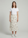 Floral Linen-Blend Skirt — Summer Print