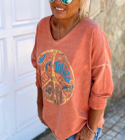 Sunny Vibes | Comfortable Orange Sweatshirt