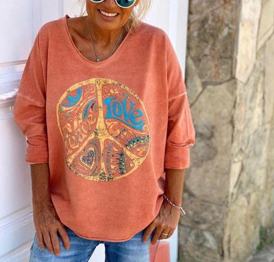 Sunny Vibes | Comfortable Orange Sweatshirt